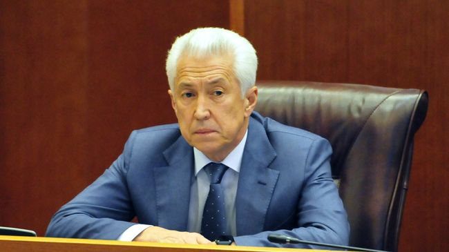 Врио главы Дагестана Владимир Васильев во время церемонии представления в Махачкале. 5 октября 2017