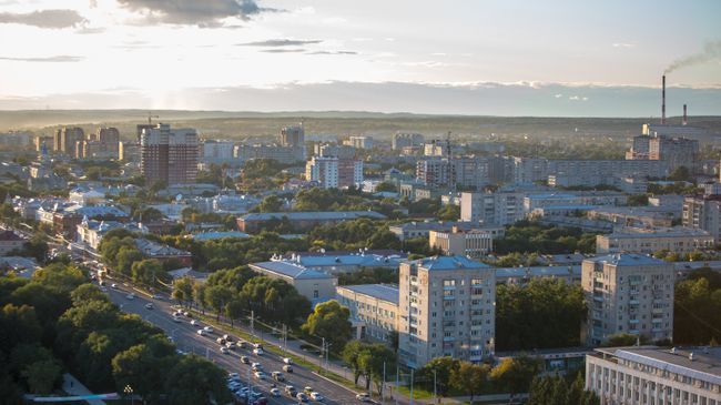 Вид на город Благовещенск 
