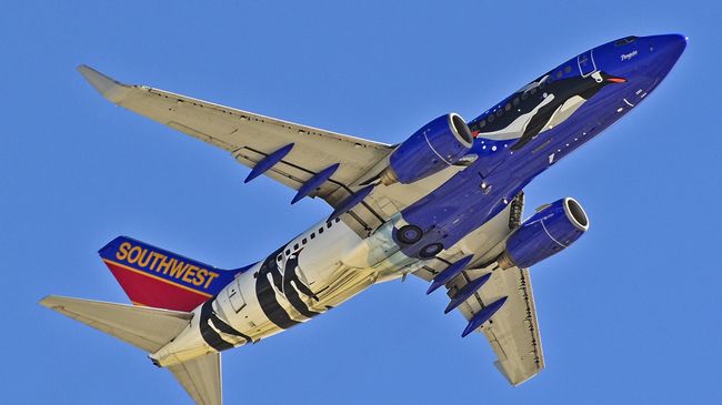 Самолет авиакомпании Southwest Airlines 