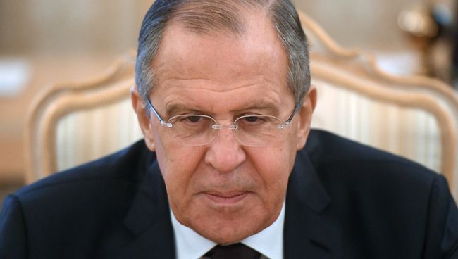 Министр иностранных дел РФ Сергей Лавров во время встречи в Москве с министром иностранных дел Республики Ирак Ибрагимом аль-Джаафари. 23 октября 2017