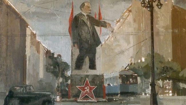 Картина, представленная на выставке произведений современных художников, посвященной 100-летию революции. 24 октября 2017 Картина, представленная на выставке произведений современных художников, посвященной 100-летию революции. 24 октября 2017