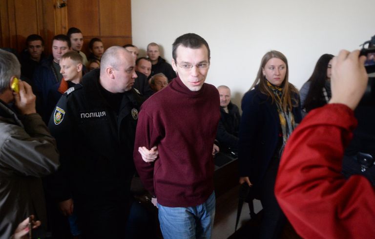 Журналист Василий Муравицкий в Королёвском районном суде в Житомире. 24 октября 2017 Журналист Василий Муравицкий в Королёвском районном суде в Житомире. 24 октября 2017