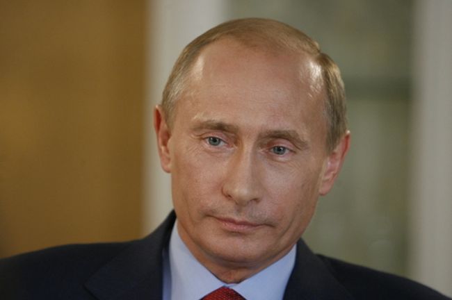 Владимир Путин во время интервью американскому телеканалу CNN