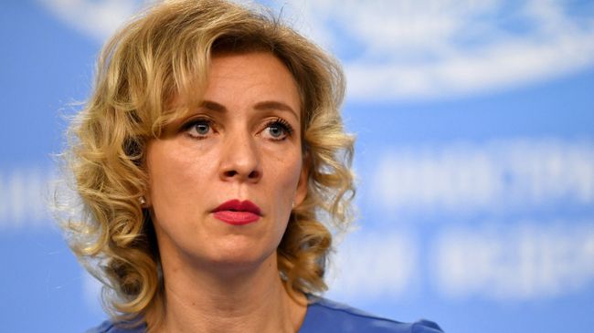 Официальный представитель министерства иностранных дел России Мария Захарова во время брифинга по текущим вопросам внешней политики. 26 октября 2017