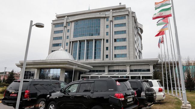 Отель Rixos President в Астане во время проведения мирных переговоров по Сирии. 30 октября 2017 Отель Rixos President в Астане во время проведения мирных переговоров по Сирии. 30 октября 2017