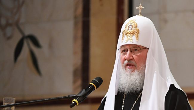 Патриарх Московский и всея Руси Кирилл на открытии XXI Всемирного русского народного собора. 1 ноября 2017