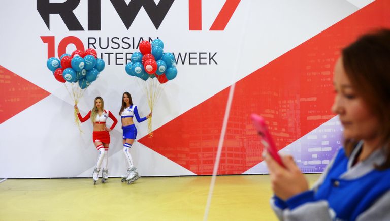 На Russian Internet Week (Неделя российского интернета / RIW) в центральном выставочном комплексе Экспоцентр в Москве На Russian Internet Week (Неделя российского интернета / RIW) в центральном выставочном комплексе Экспоцентр в Москве