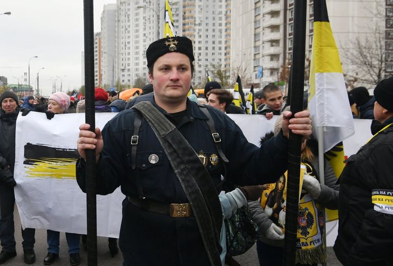 Участники акции Русский марш в Москве. 4 ноября 2017 Участники акции Русский марш в Москве. 4 ноября 2017