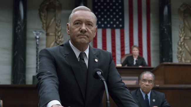 Кевин Спейси в сериале Карточный домик