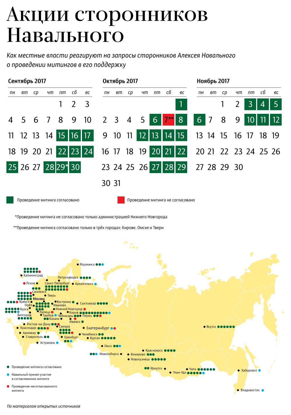 Акции сторонников Навального