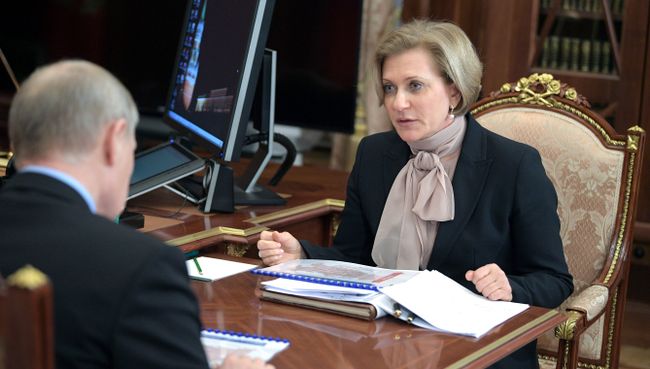 Президент РФ Владимир Путин проводит рабочую встречу с руководителем Роспотребнадзора Анной Поповой. 7 ноября 2017 Президент РФ Владимир Путин проводит рабочую встречу с руководителем Роспотребнадзора Анной Поповой. 7 ноября 2017