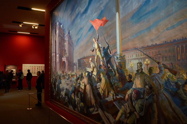 Открытие выставки, посвященной 100-летию Октябрьской революции, в Национальном музее Китая в Пекине Открытие выставки, посвященной 100-летию Октябрьской революции, в Национальном музее Китая в Пекине