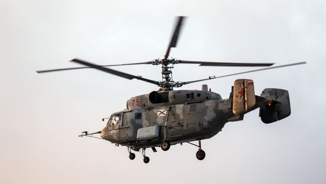 Вертолет Ка-29 во время учений. Архив Вертолет Ка-29 во время учений. Архив