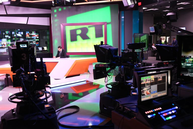 Студия телеканала RT в Москве