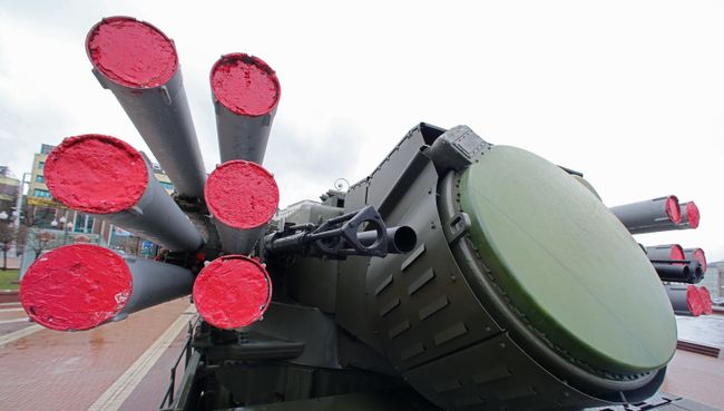 Зенитный ракетно-пушечный комплекс Панцирь-С1. Архивное фото Зенитный ракетно-пушечный комплекс Панцирь-С1. Архивное фото