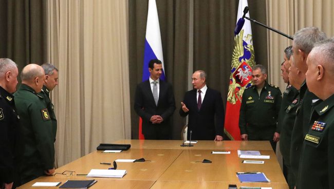 Рабочая встреча президента РФ В. Путина с президентом Сирии Б. Асадом Рабочая встреча президента РФ В. Путина с президентом Сирии Б. Асадом