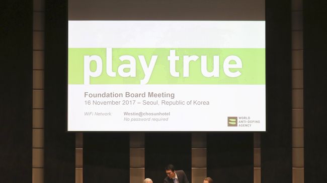 Глава Всемирного антидопингового агентства Крейг Риди на заседании WADA в Сеуле. 16 ноября 2017 Глава Всемирного антидопингового агентства Крейг Риди на заседании WADA в Сеуле. 16 ноября 2017
