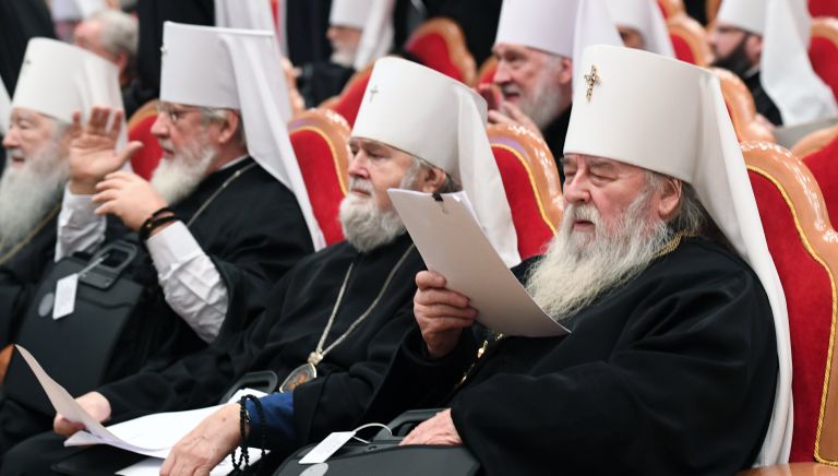 Православные архиереи на открытии Архиерейского собора Русской православной церкви в храме Христа Спасителя в Москве. 29 ноября 2017 Православные архиереи на открытии Архиерейского собора Русской православной церкви в храме Христа Спасителя в Москве. 29 ноября 2017