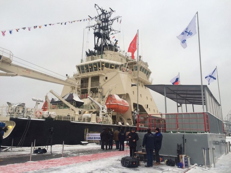 Церемония подъема Военно-Морского Флага на ледоколе Илья МУромец в Санкт-Петербурге. 30 ноября 2017 Церемония подъема Военно-Морского Флага на ледоколе Илья МУромец в Санкт-Петербурге. 30 ноября 2017
