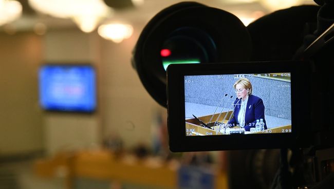 Министр здравоохранения РФ Вероника Скворцова на Международной конференции Парламентарии против наркотиков. 4 декабря 2017