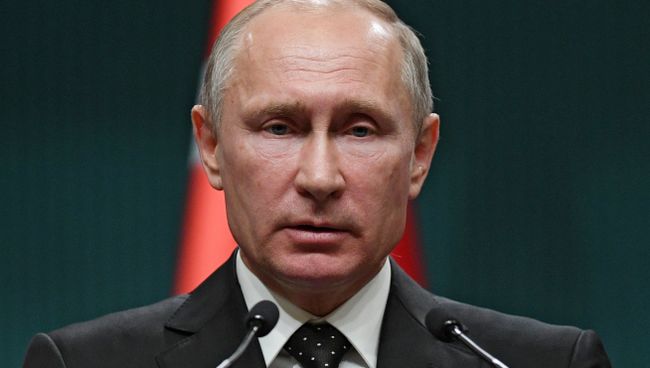 Президент РФ Владимир Путин во время совместного с президентом Турции Реджепом Тайипом Эрдоганом заявления для прессы по итогам российско-турецких переговоров. 11 декабря 2017