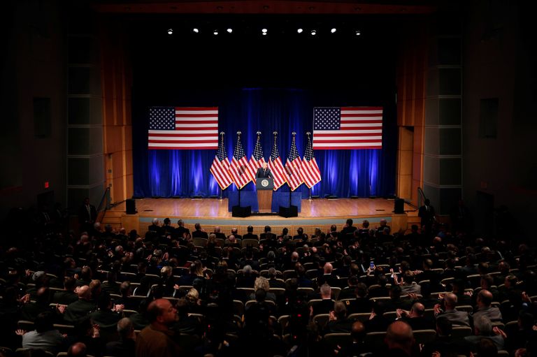 Президент США Дональд Трамп во время оглашения стратегии национальной безопасности США. 18 декабря 2017 год