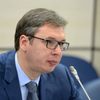 Президент Сербии Александр Вучич во время встречи с заместителем председателя правительства РФ Дмитрием Рогозиным. 19 декабря 2017