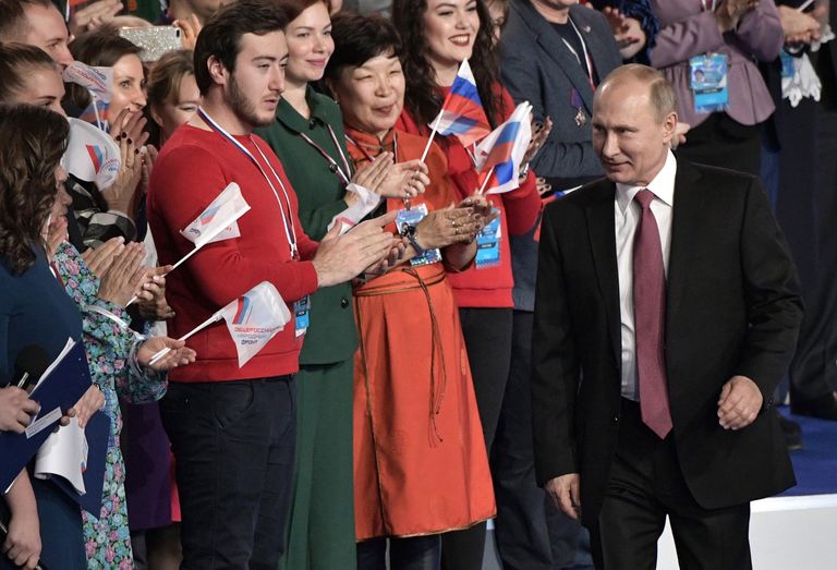 Президент России Владимир Путин на форуме Общероссийского народного фронта Россия, устремленная в будущее. 19 декабря 2017