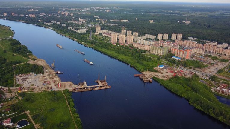 Дубна, Московская область, мост через Волгу Дубна, Московская область, мост через Волгу
