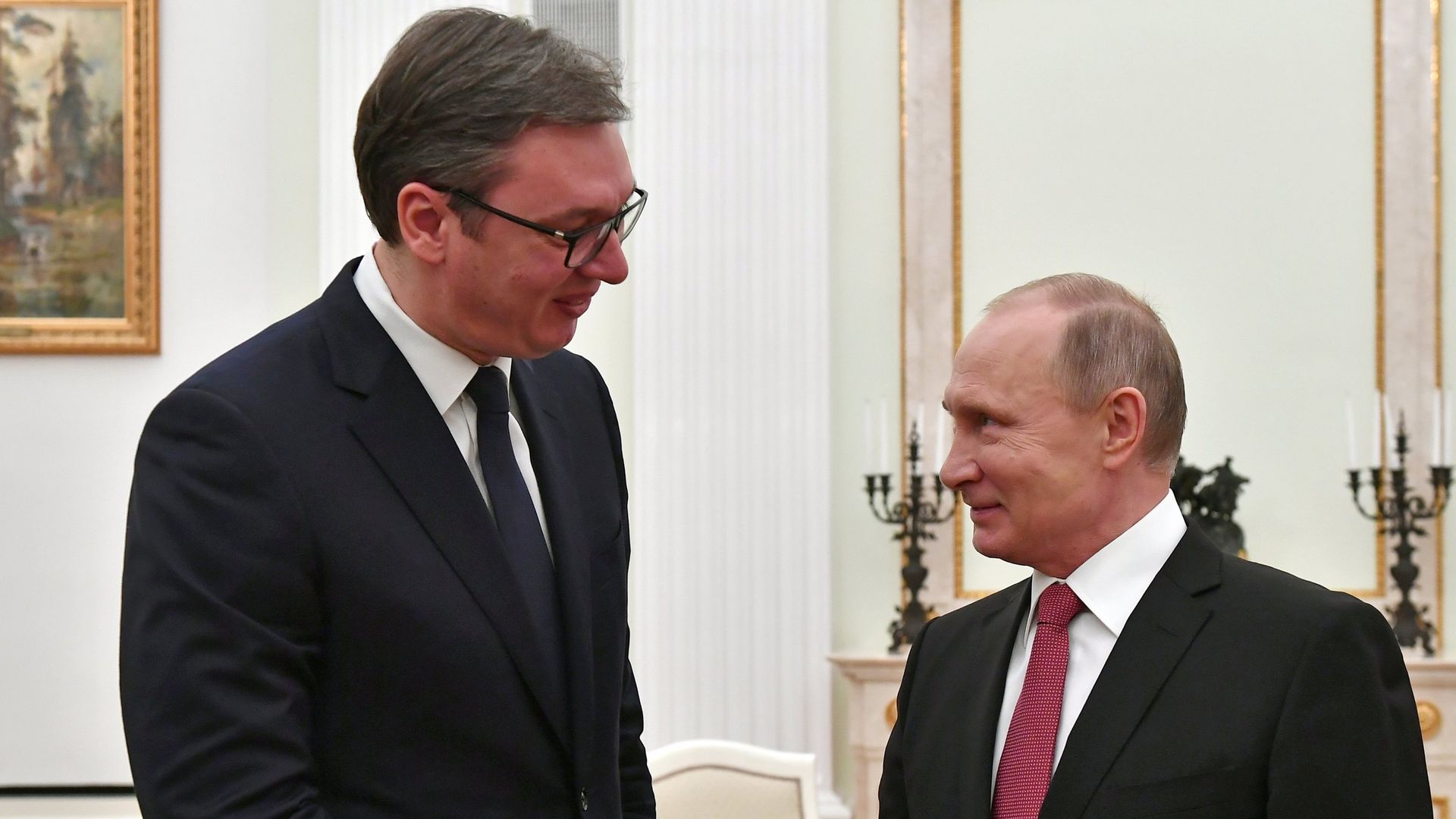 Президент РФ Владимир Путин и президент республики Сербии Александр Вучич Президент РФ Владимир Путин и президент республики Сербии Александр Вучич - РИА Новости, 1920, 22.10.2021