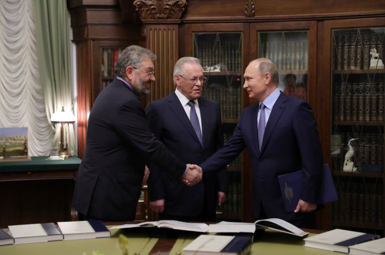 Владимир Путин на презентации Большой российской энциклопедии в президентской библиотеке. 20 декабря 2017