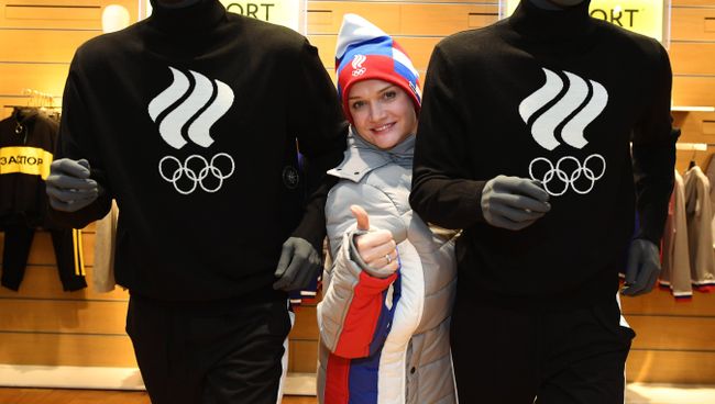 Светлана Хоркина на открытии pop-up-корнера бренда ZASPORT в ЦУМе