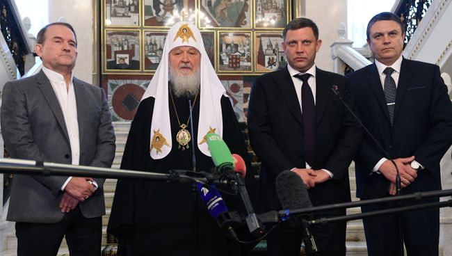 Патриарх Кирилл провел встречу по вопросу обмена пленными в Донбассе Патриарх Кирилл провел встречу по вопросу обмена пленными в Донбассе