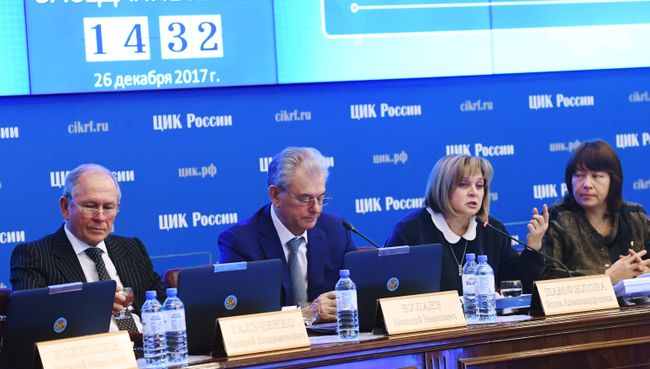 Председатель Центральной избирательной комиссии РФ Элла Памфилова на заседании ЦИК РФ. 26 декабря 2017 Председатель Центральной избирательной комиссии РФ Элла Памфилова на заседании ЦИК РФ. 26 декабря 2017