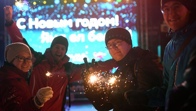 Во время празднования Нового года. Архивное фото