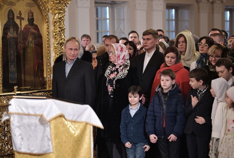 Президент России Владимир Путин посетил Рождественское богослужение Президент России Владимир Путин посетил Рождественское богослужение
