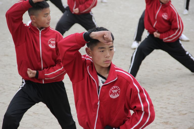 Школа боевых искусств Shaolin Tagou в провинции Хэнань. Январь 2018 год Школа боевых искусств Shaolin Tagou в провинции Хэнань. Январь 2018 год