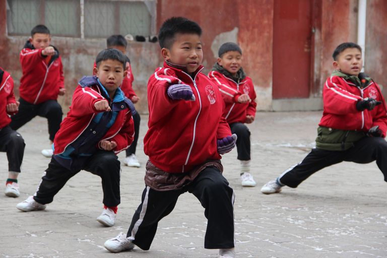 Школа боевых искусств Shaolin Tagou в провинции Хэнань. Январь 2018 год Школа боевых искусств Shaolin Tagou в провинции Хэнань. Январь 2018 год