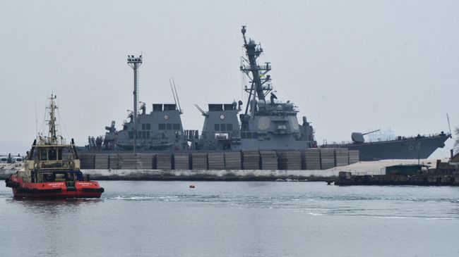 Эсминец ВМС США Карни (Carney DDG64) в порту Одессы. 8 января 2018 Эсминец ВМС США Карни (Carney DDG64) в порту Одессы. 8 января 2018