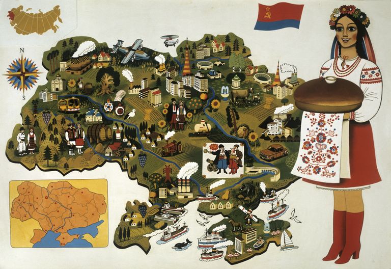 Карта Украинской ССР