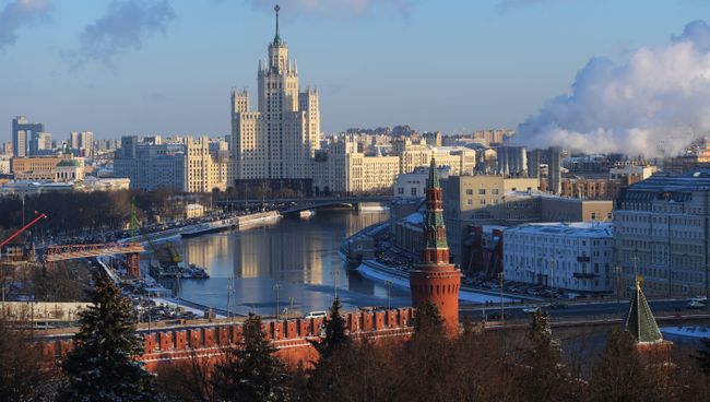 Виз зимней Москвы. Архивное фото Виз зимней Москвы. Архивное фото