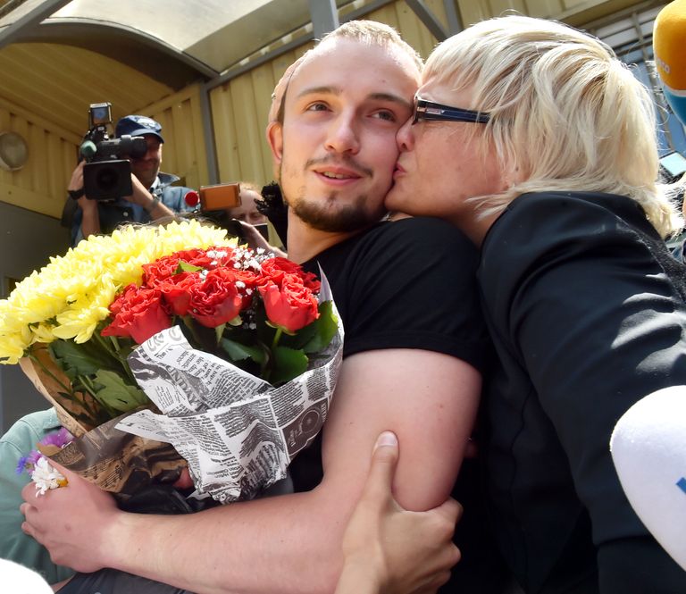 Денис Полищук, подозреваемый в убийстве украинского журналиста Олеся Бузины. 23 июня 2015