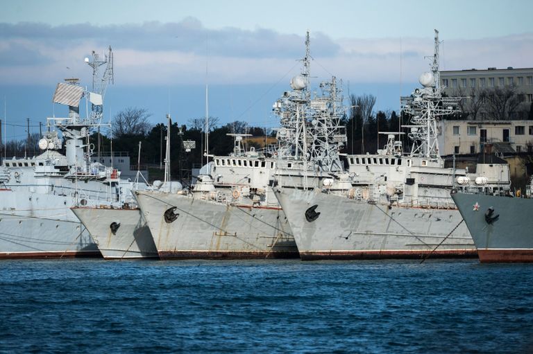 Корабли, которые ранее входили в состав военно-морских сил Украины, в бухте Севастополя. 13 января 2017 Корабли, которые ранее входили в состав военно-морских сил Украины, в бухте Севастополя. 13 января 2017