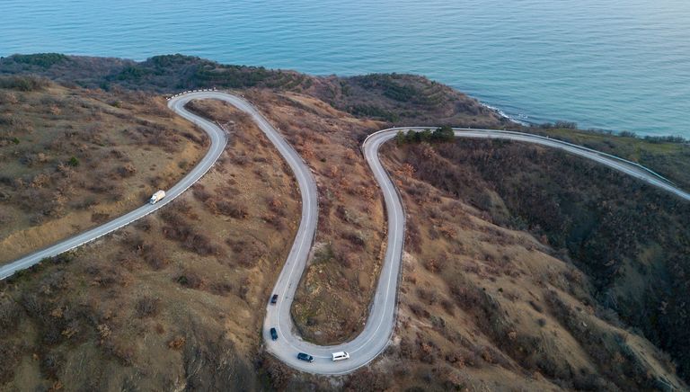 Дорога в районе села Малореченское