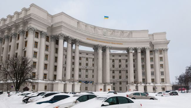 Здание Министерства иностранных дел Украины в Киеве. Архивное фото Здание Министерства иностранных дел Украины в Киеве. Архивное фото