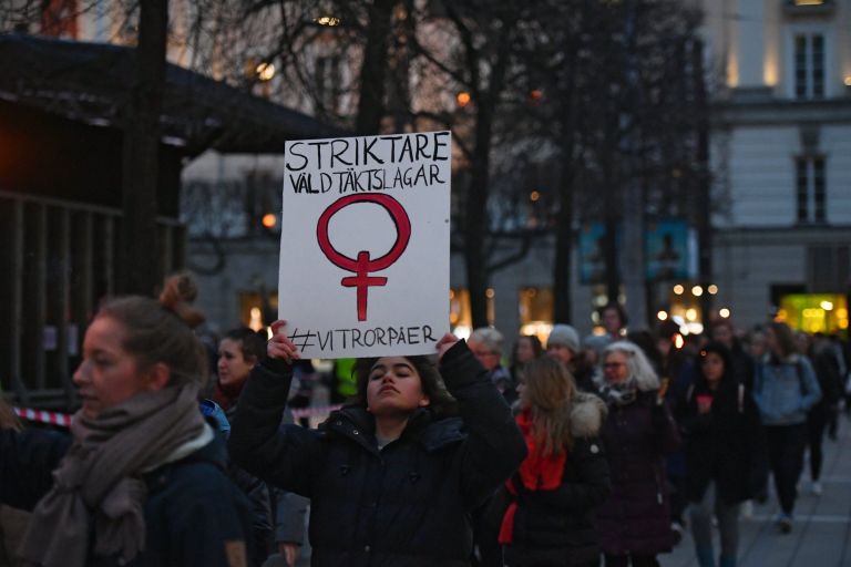 Акция в Стокгольме против насилия Акция в Стокгольме против насилия