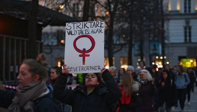 Акция в Стокгольме против насилия