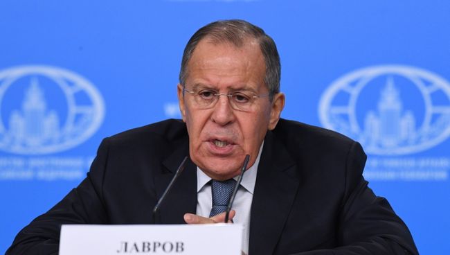 Министр иностранных дел России Сергей Лавров на пресс-конференции по итогам деятельности российской дипломатии в 2017 году. 15 января 2018 Министр иностранных дел России Сергей Лавров на пресс-конференции по итогам деятельности российской дипломатии в 2017 году. 15 января 2018