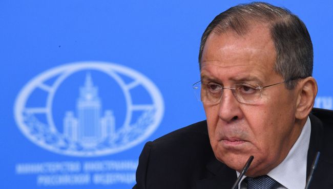 Министр иностранных дел России Сергей Лавров на пресс-конференции по итогам деятельности российской дипломатии в 2017 году. 15 января 2018 Министр иностранных дел России Сергей Лавров на пресс-конференции по итогам деятельности российской дипломатии в 2017 году. 15 января 2018