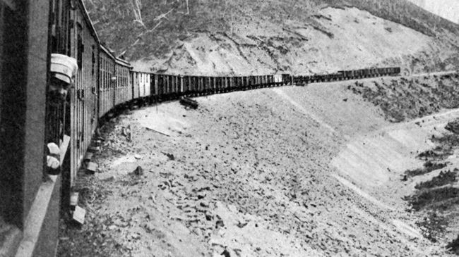 Поезд на Сибирской железной дороге, 1905 год Поезд на Сибирской железной дороге, 1905 год
